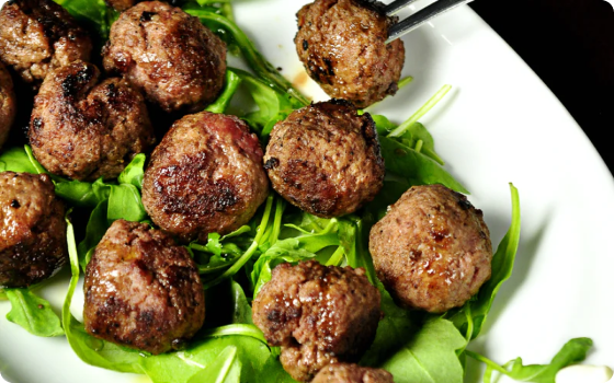 Keto Cheese Stuffed Bison Meatballs